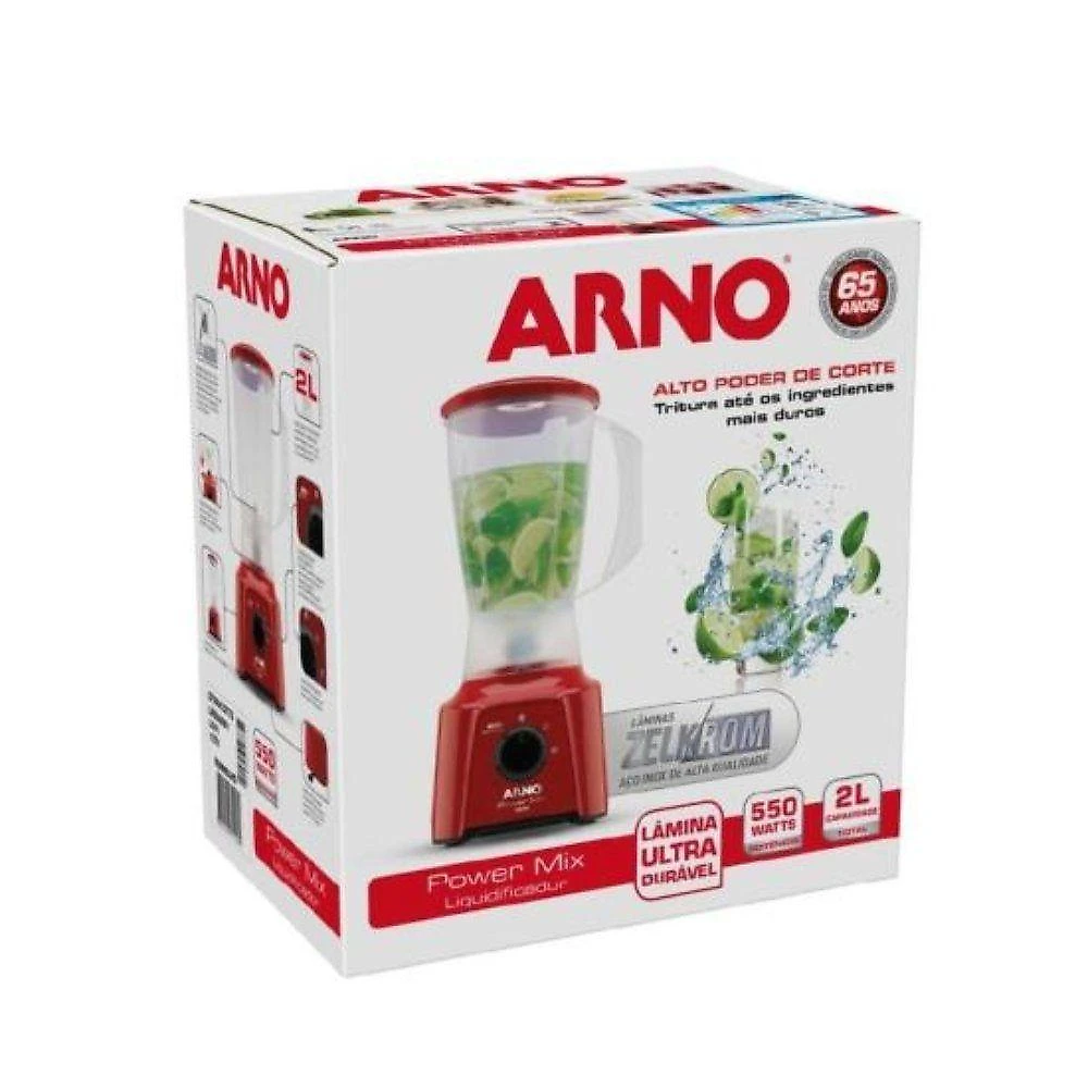 Liquidificador Arno Power Mix 550w Vermelho 110V