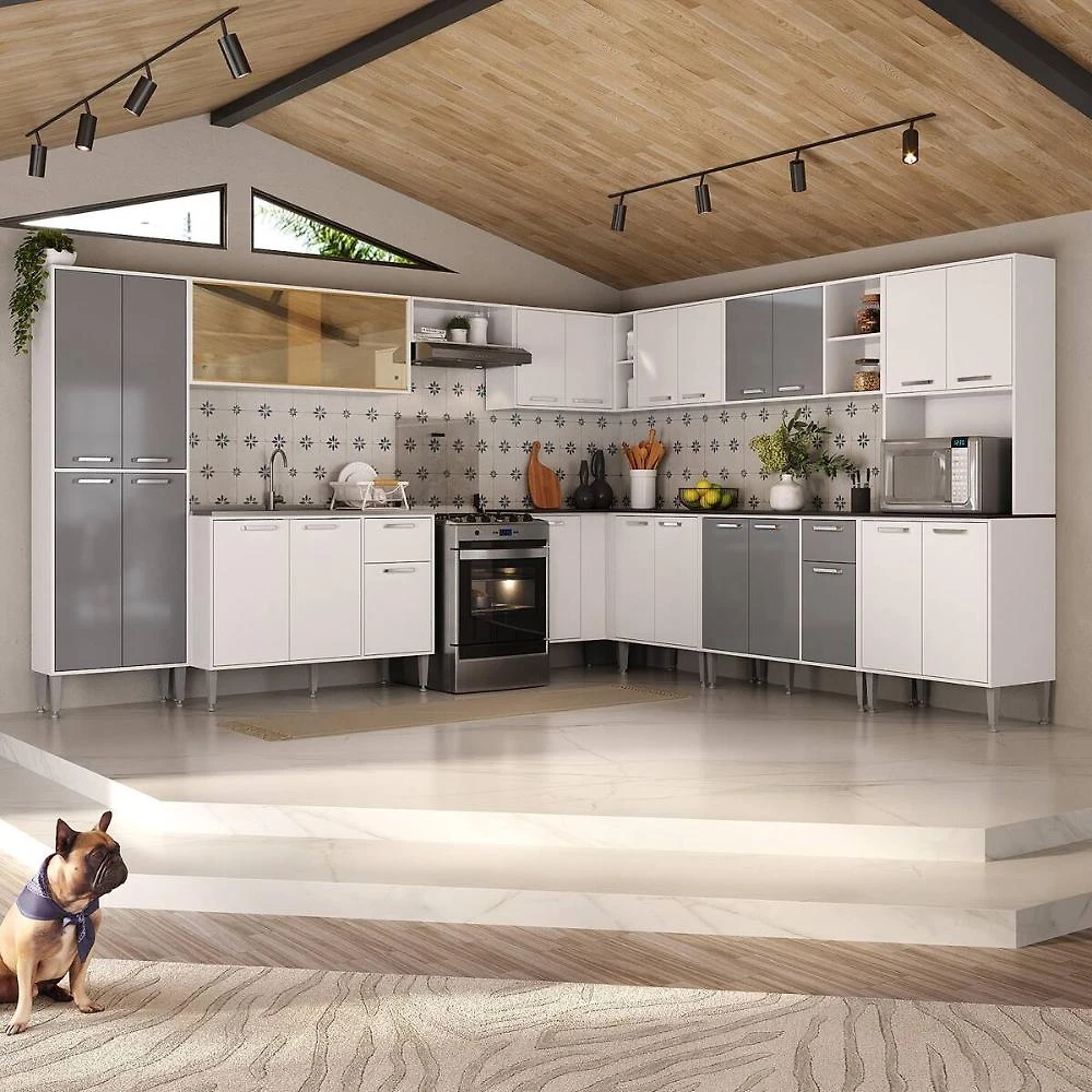 Cozinha Completa Compacta Armário Balcão FL2241 Multimóveis