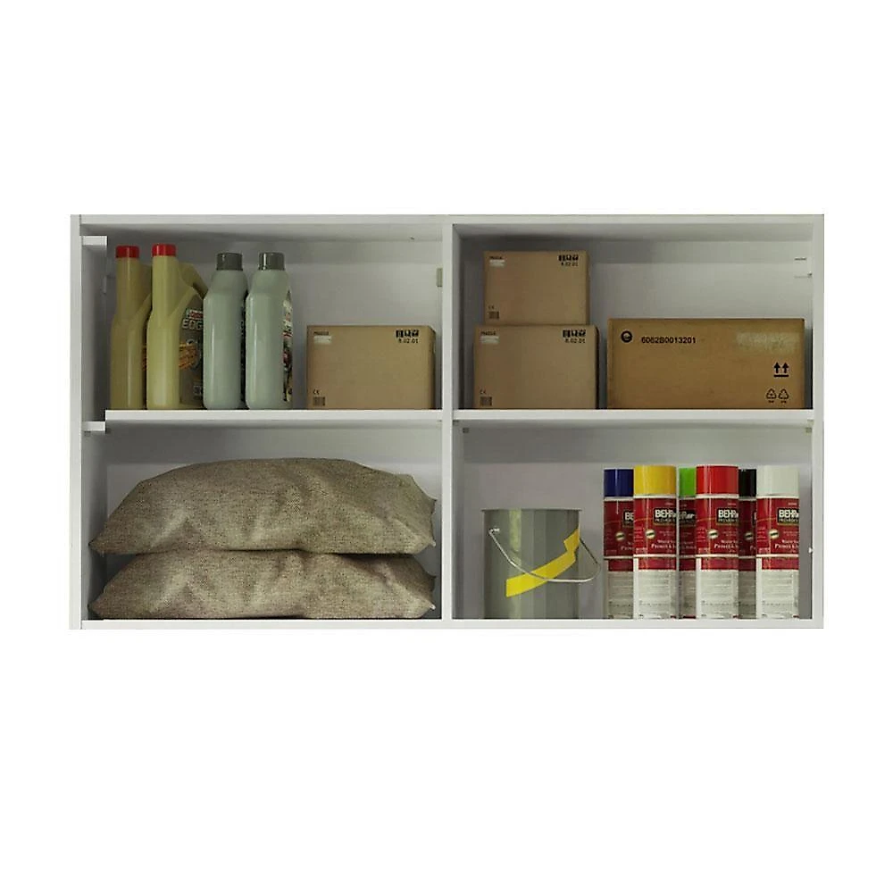 Armário Aéreo Multiuso 120cm 2 Portas Branco/preto Agata Madesa Branco/preto
