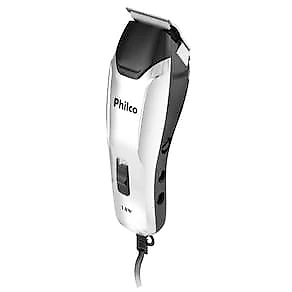 Máquina de Cortar Cabelo Philco PCR04 18W 4 Pentes Cerâmica Preto e Cromado 110V
