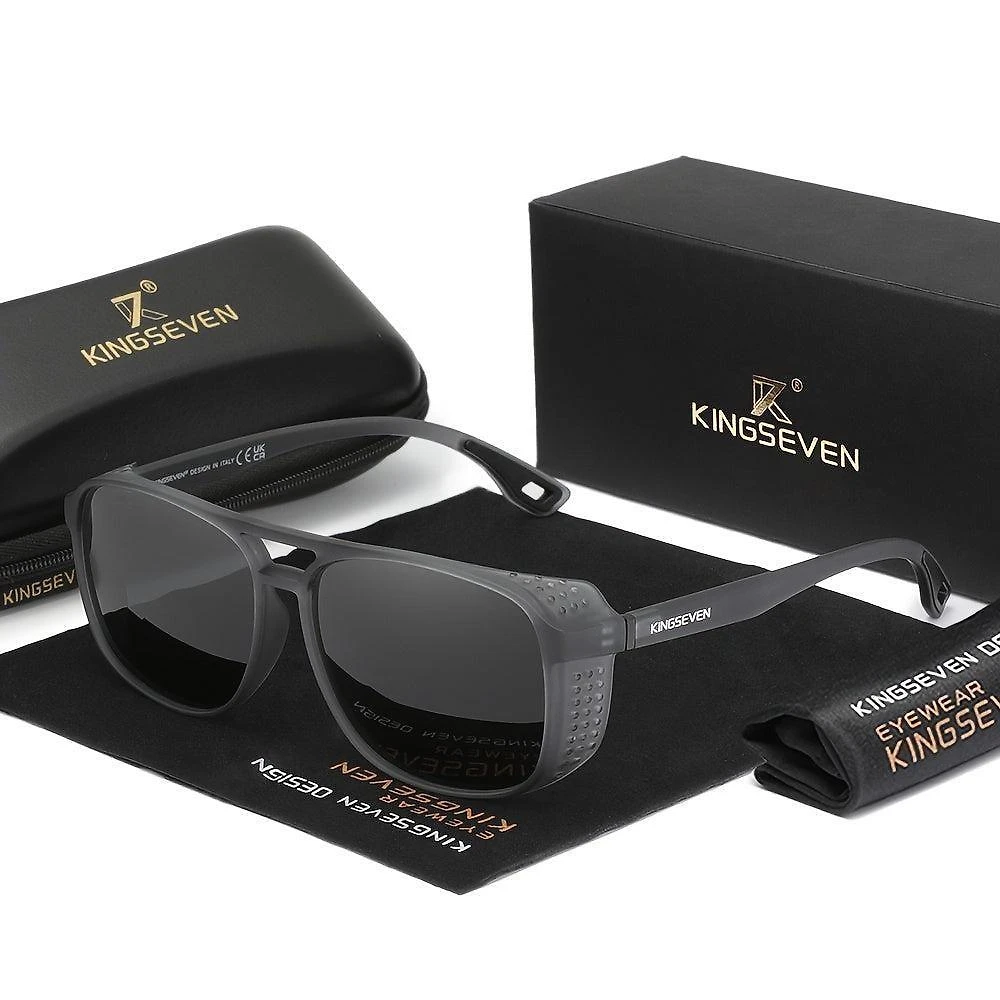Óculos De Esporte Polarizados Kingseven , Lente Completa Cinza Claro