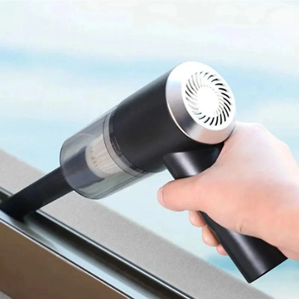 Mini aspirador de pó sem fio portátil para carro casa preto carregamento via usb
