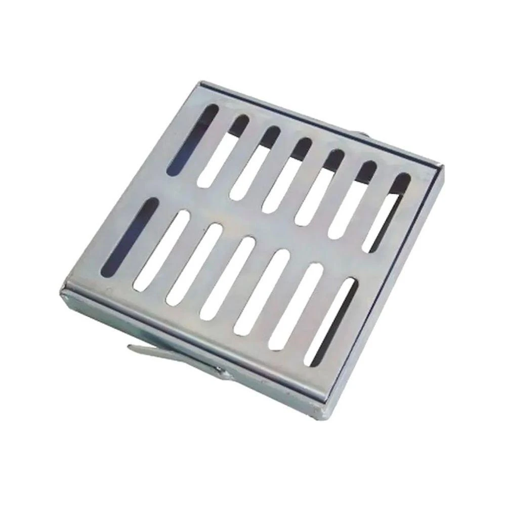 Ralo Grelha com Castilho Aço Galvanizado Chapa 2mm 15x15cm Metasal