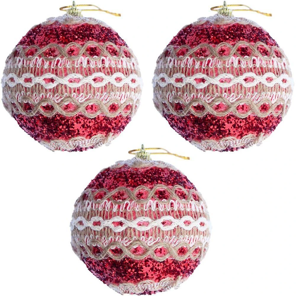 Kit 18 Decoração Bola Vermelha Natal árvore De Natal De 75mm