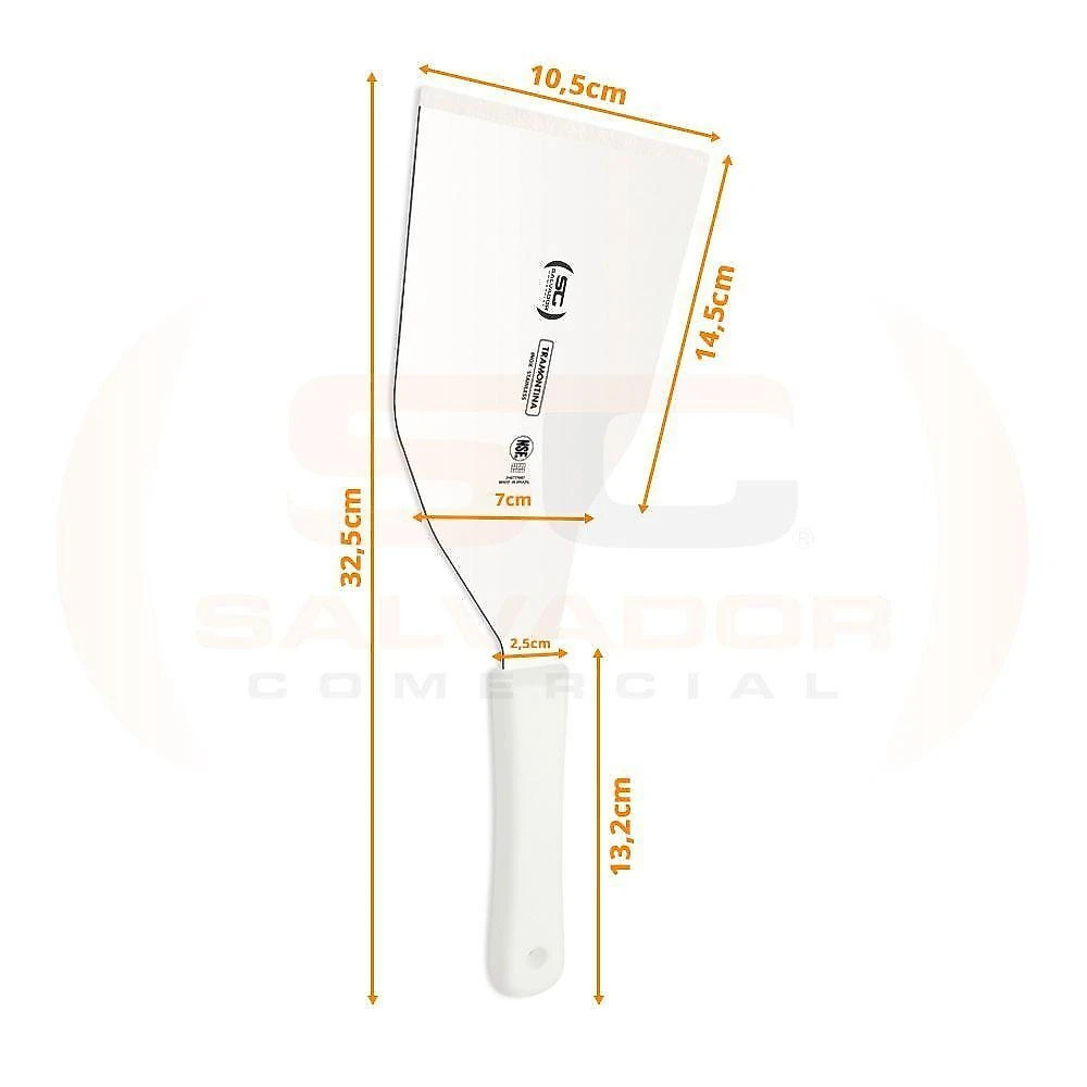 Chapa Americana Profissional 60cm A Gás 8mm Lisa Inox Cg60 E Conjunto De Espátulas - Venâncio