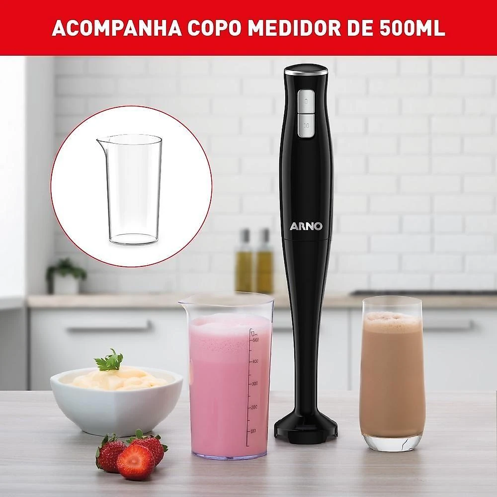 Mixer 3 em 1 Turbomix Pro 3 em 1 400W 2 Velocidades Preto 110V