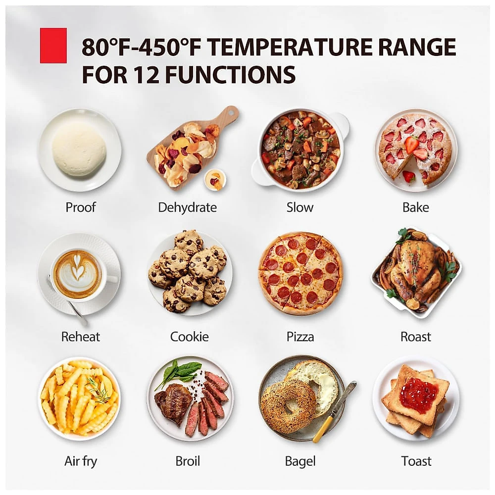 Forno elétrico de bancada 32L Toshiba ChefFry inox air fryer convecção 1750W 110V