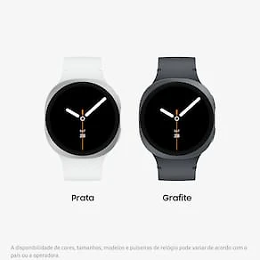 Miniatura Smartwatch Samsung Galaxy Watch8 44mm LTE Tela Cristal Safira GPS Grafite