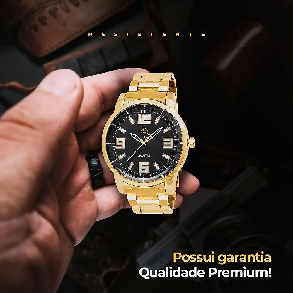 Relogio Aço Inox Prata Masculino + Cordao Social Grumet