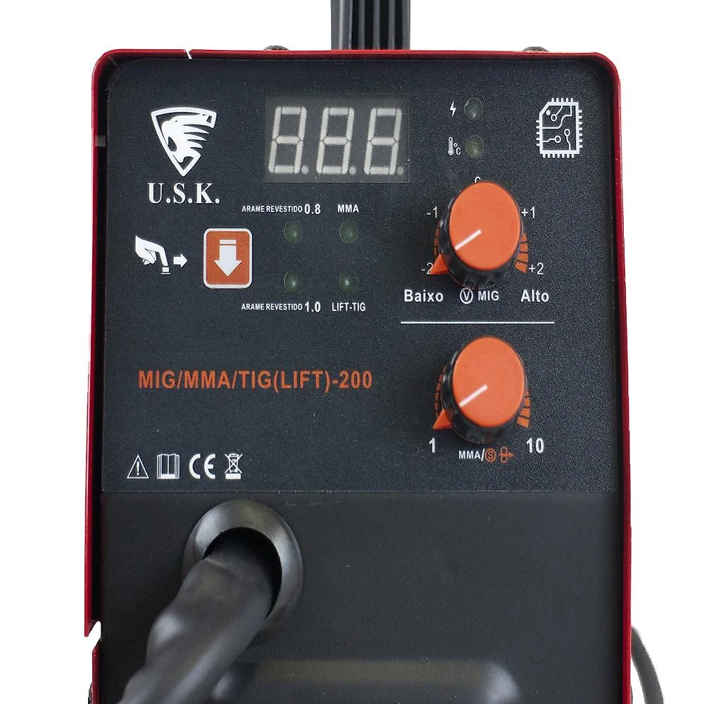Máquina de Solda Multiprocesso MIG, MMA e TIG LIFT-200 220V USK 220V