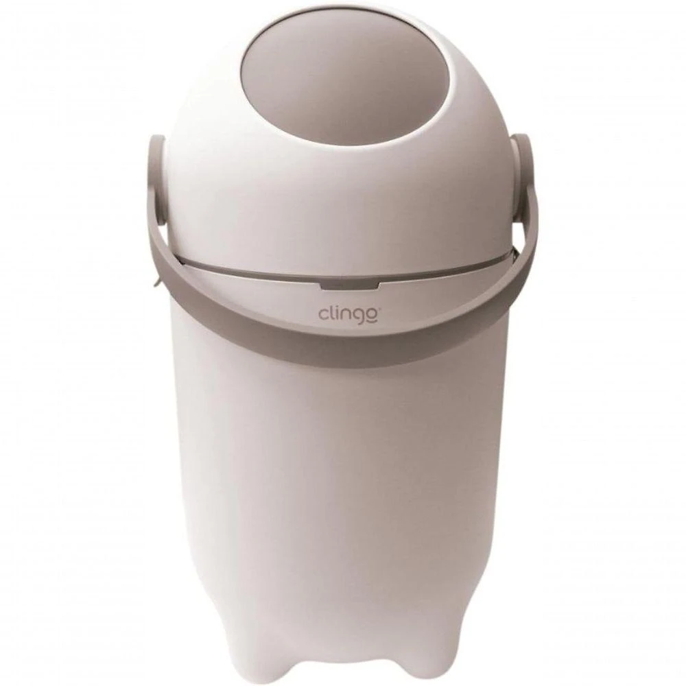 Lixeira para Fraldas 3366 Antiodor Vedacao Total 10L Branco para Quarto do Bebe Clingo