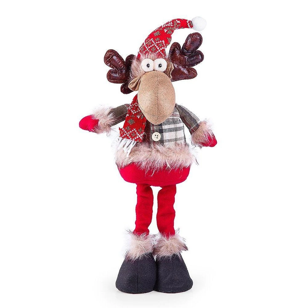 Boneco De Natal Decorativo Em Poliéster Com Ajuste De Altura 42cm Rena