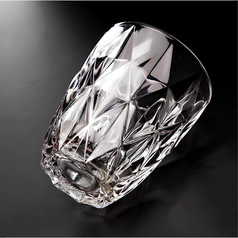 Jogo 6 Copos Baixos 300ML Vidro Grosso Diamante Transparente Diamond