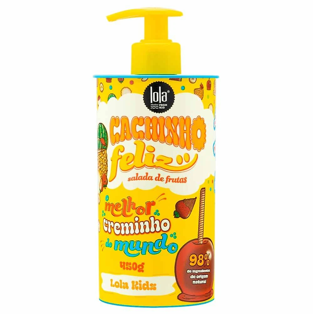 Creme de pentear lola cosmetics cachinho feliz salada de frutas 450g