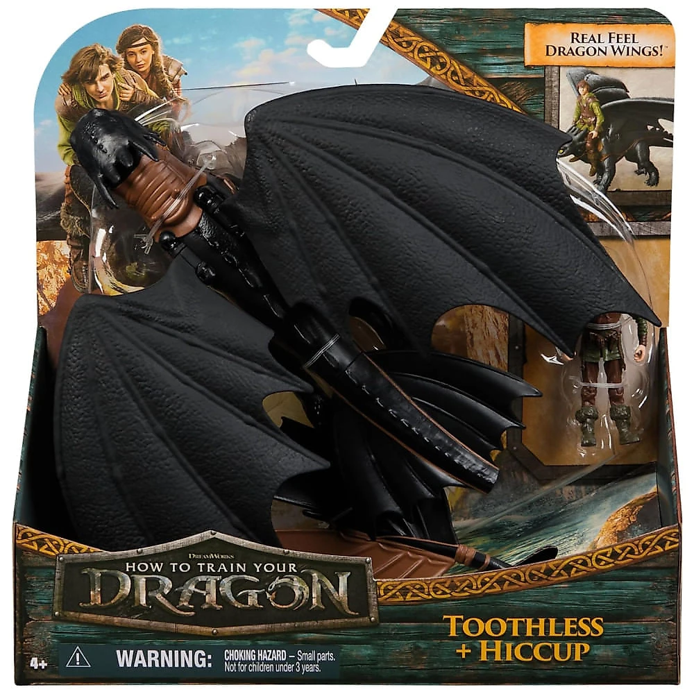 Bonecos de Ação Duo Viking Toothless e Hiccup da Dreamworks Dragons - Brinquedos Infantis para Meninos a partir de 4 anos