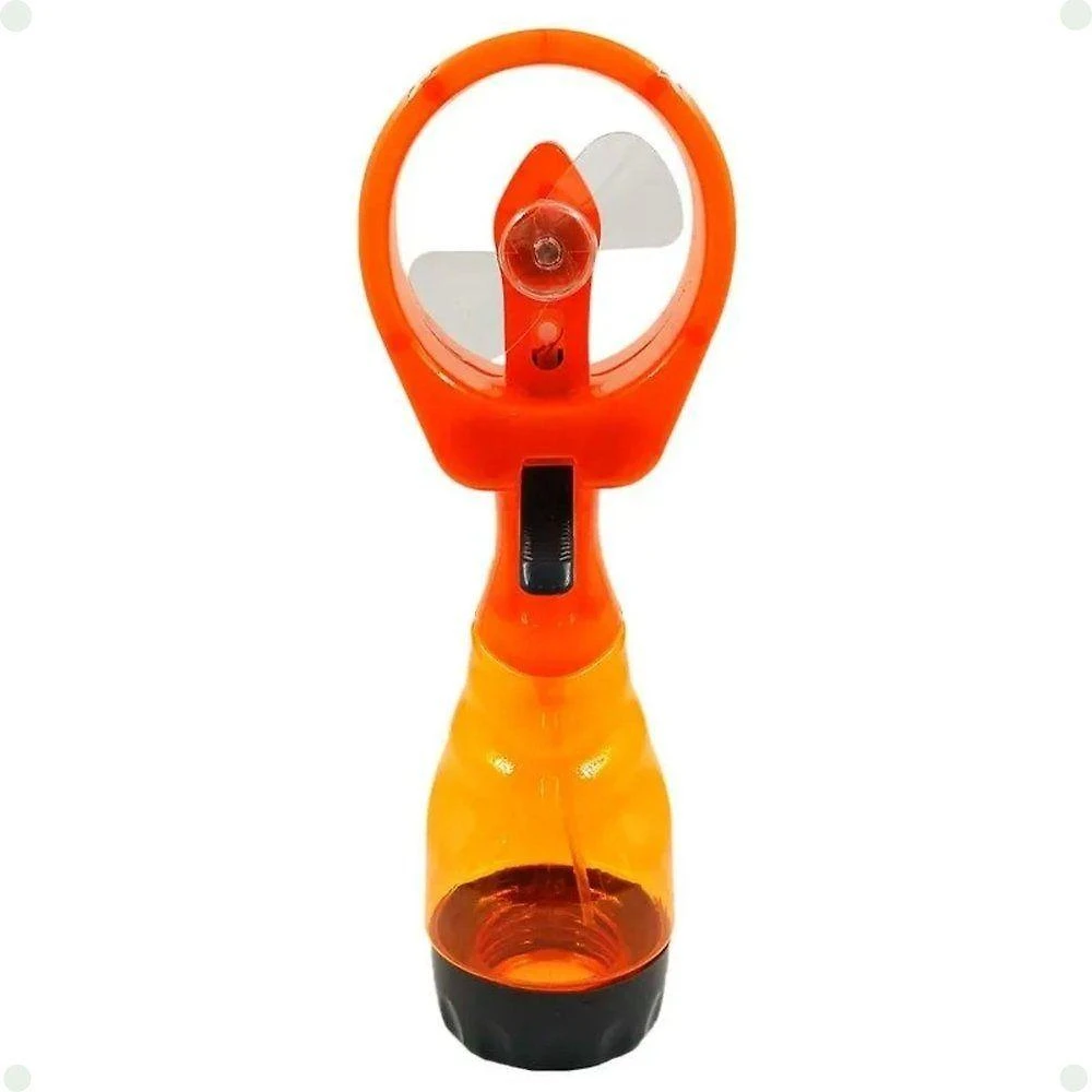 Mini Ventilador de Névoa Platina 280ML 9CM 1 3 Velocidades Laranja Bivolt