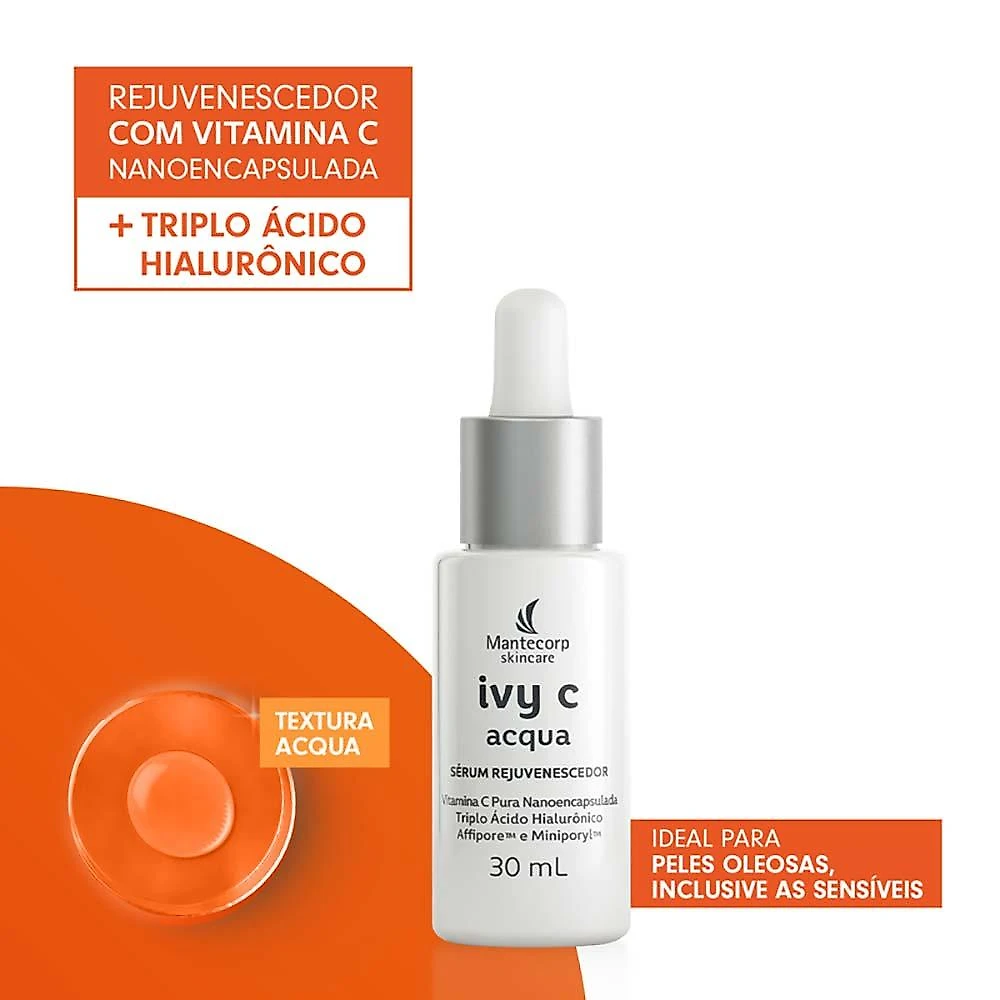 Rejuvenescedor facial mantecorp skincare - ivy c acqua 30ml