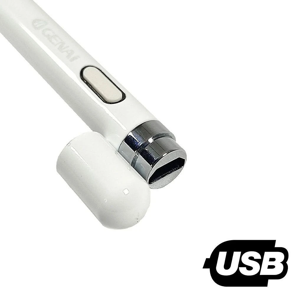 Caneta Touch Ponta Fina Stylus Alta Precisão Universal Tablet Branco