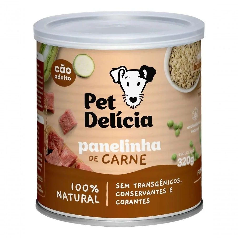 Ração Úmida Pet Delícia Panelinha de Carne 320G 1 Unidade