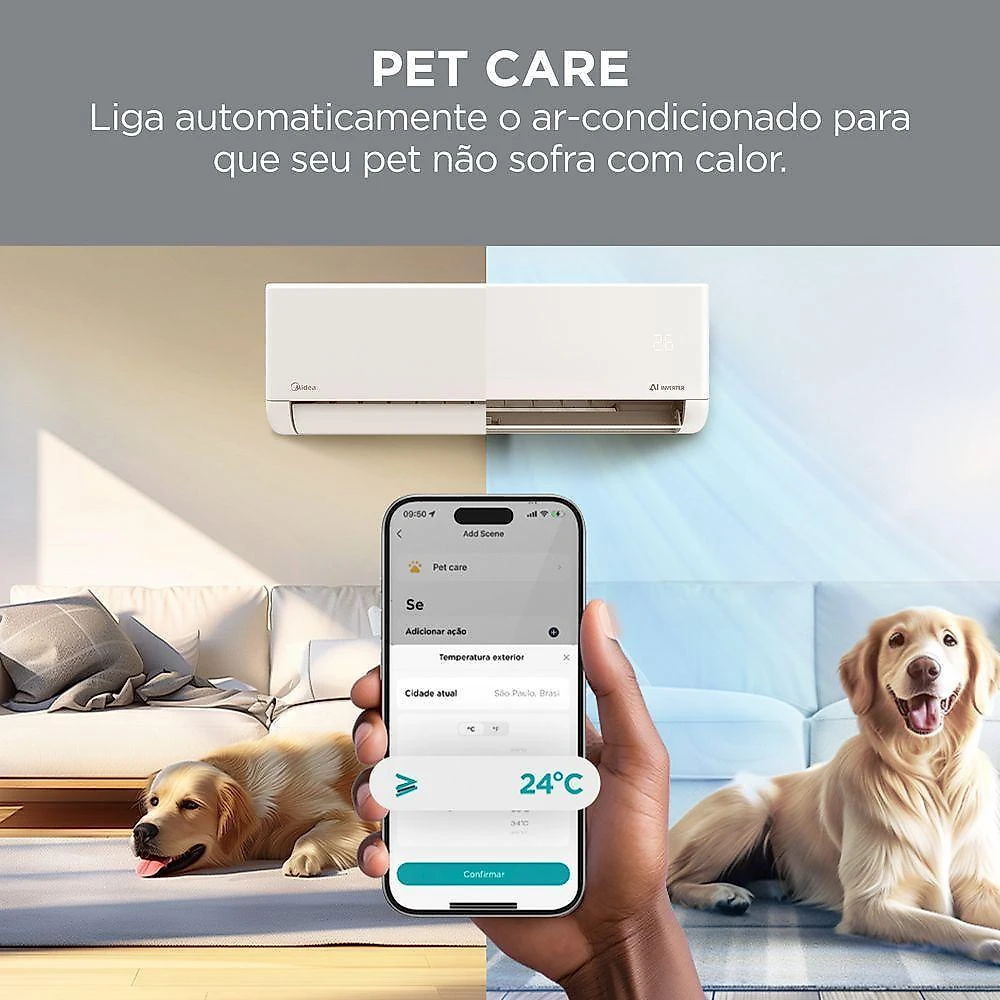 Ar condicionado split inverter midea ai 9000 btus frio 127v 38efvca09m8