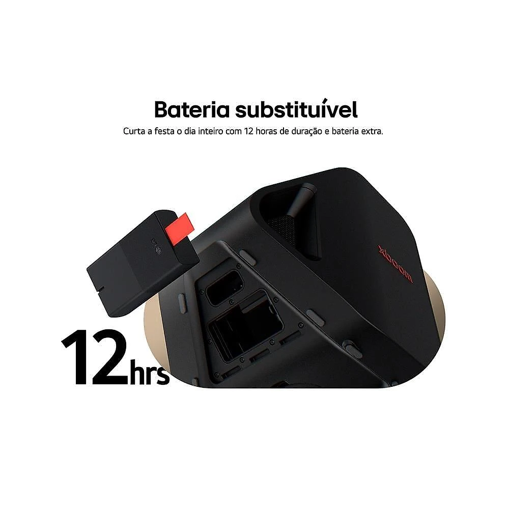 Caixa de som lg xboom stage301 bluetooth 120w 12h bateria karaokê ai by will.i.am