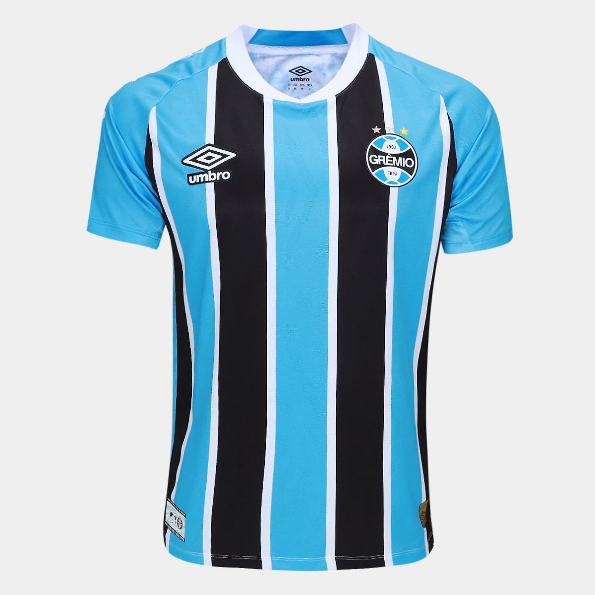 Miniatura Camisa Grêmio I 25/26 Jogador Umbro Masculina Azul+Preto - EGG