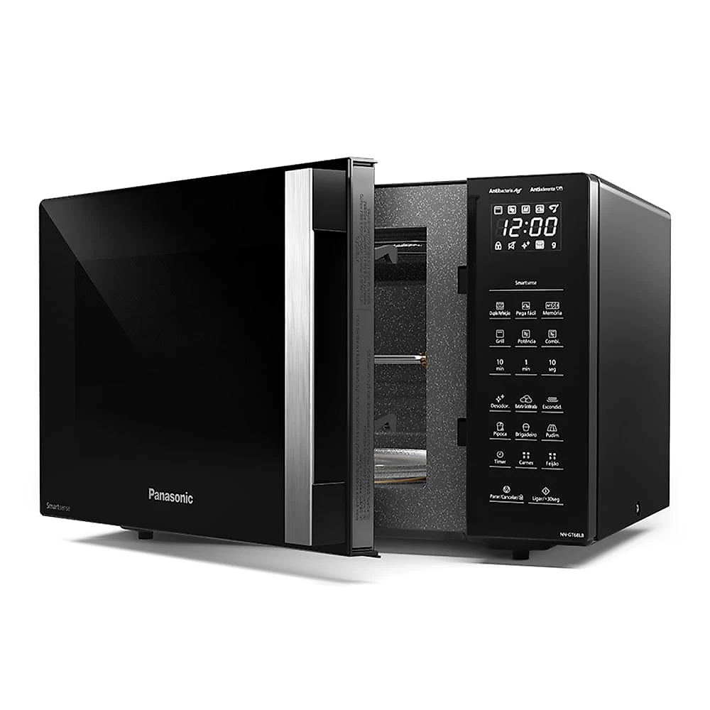Miniatura Microondas Panasonic Com SmartSense e Dupla Refeição 30L Preto - NN-GT68LBRU 110v