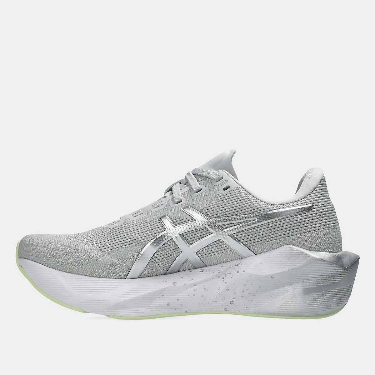 Tênis Asics Novablast 6 Platinum Feminino Prata+Verde - 34