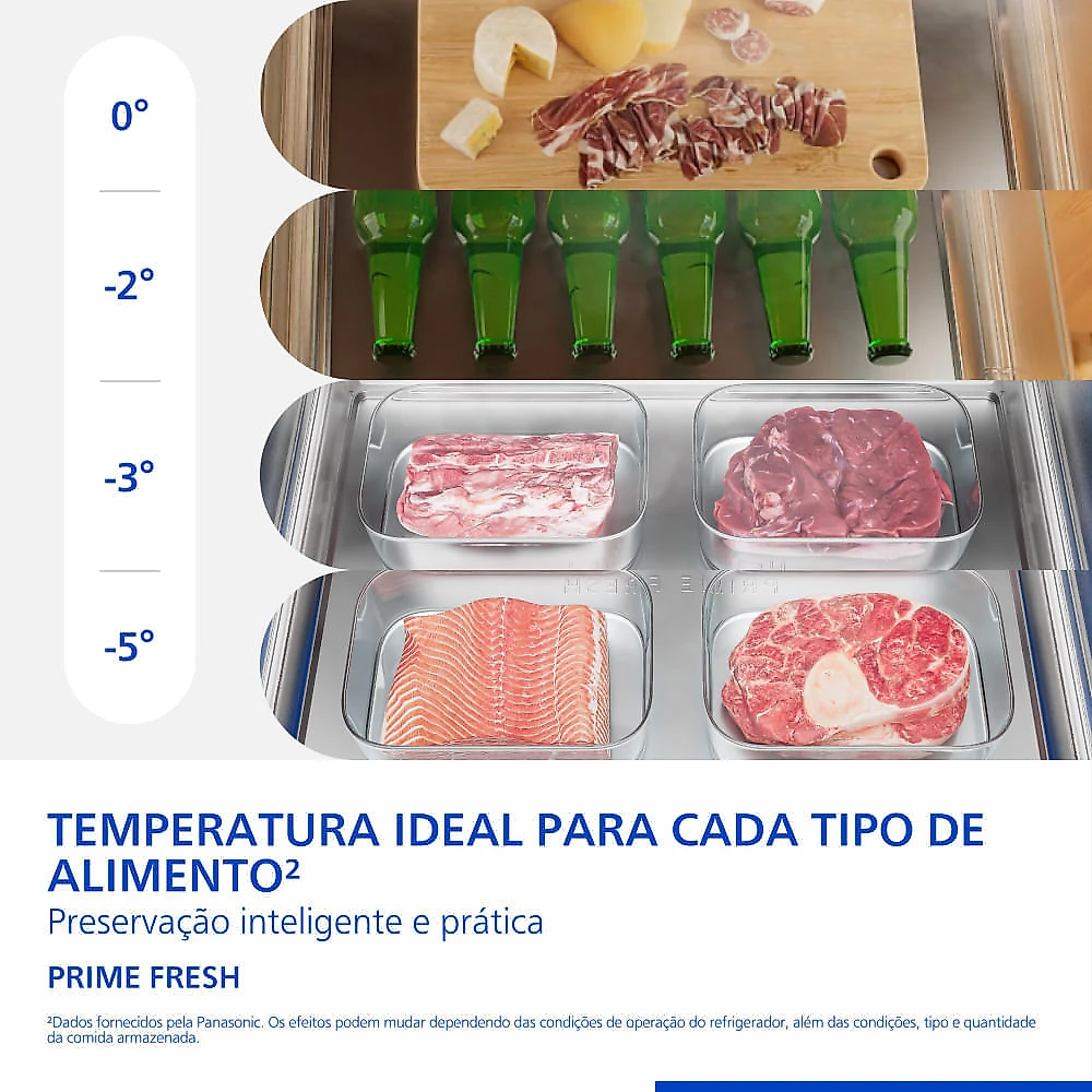 Geladeira Panasonic DB69 Prime+ edition UniqGlass French Door Frost Free 540L Inverter A - NR-DB69GVWB NR-DB69GVWBA