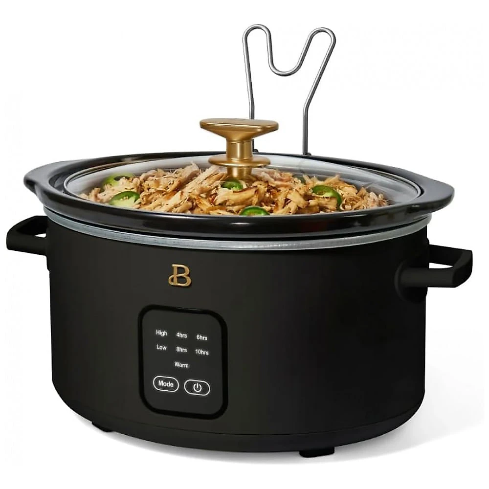 Panela elétrica Slow Cooker digital 4L Beautiful preta display touch programável 220V