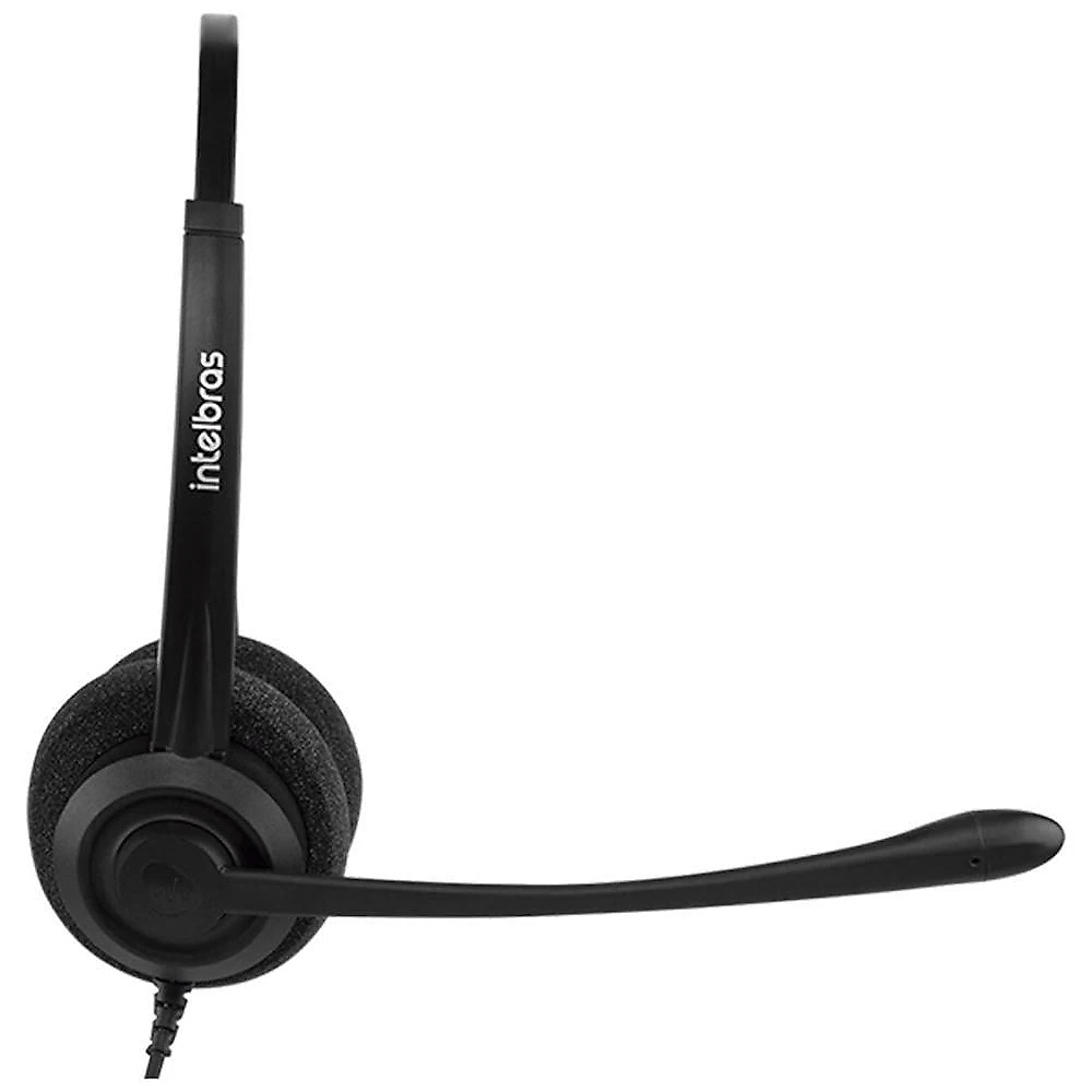 Headset Biauricular CHS 60B USB 4010060 com Microfone com Cancelamento de Ruído Integrado Intelbras
