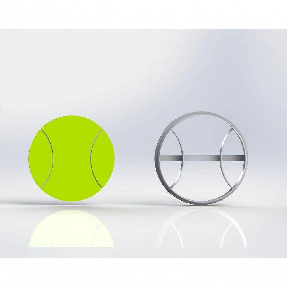 Cortador Bola de Tênis Plástico PLA 3CM Transparente HB Formas e Cortadores