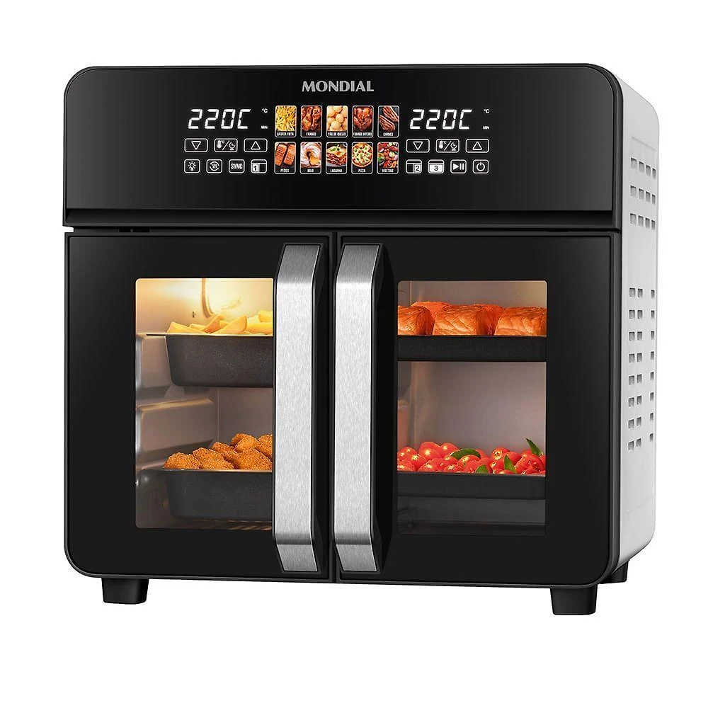 Air fryer forno sem Óleo mondial afdo-25l-fd 25l 2000w preto inox 220v