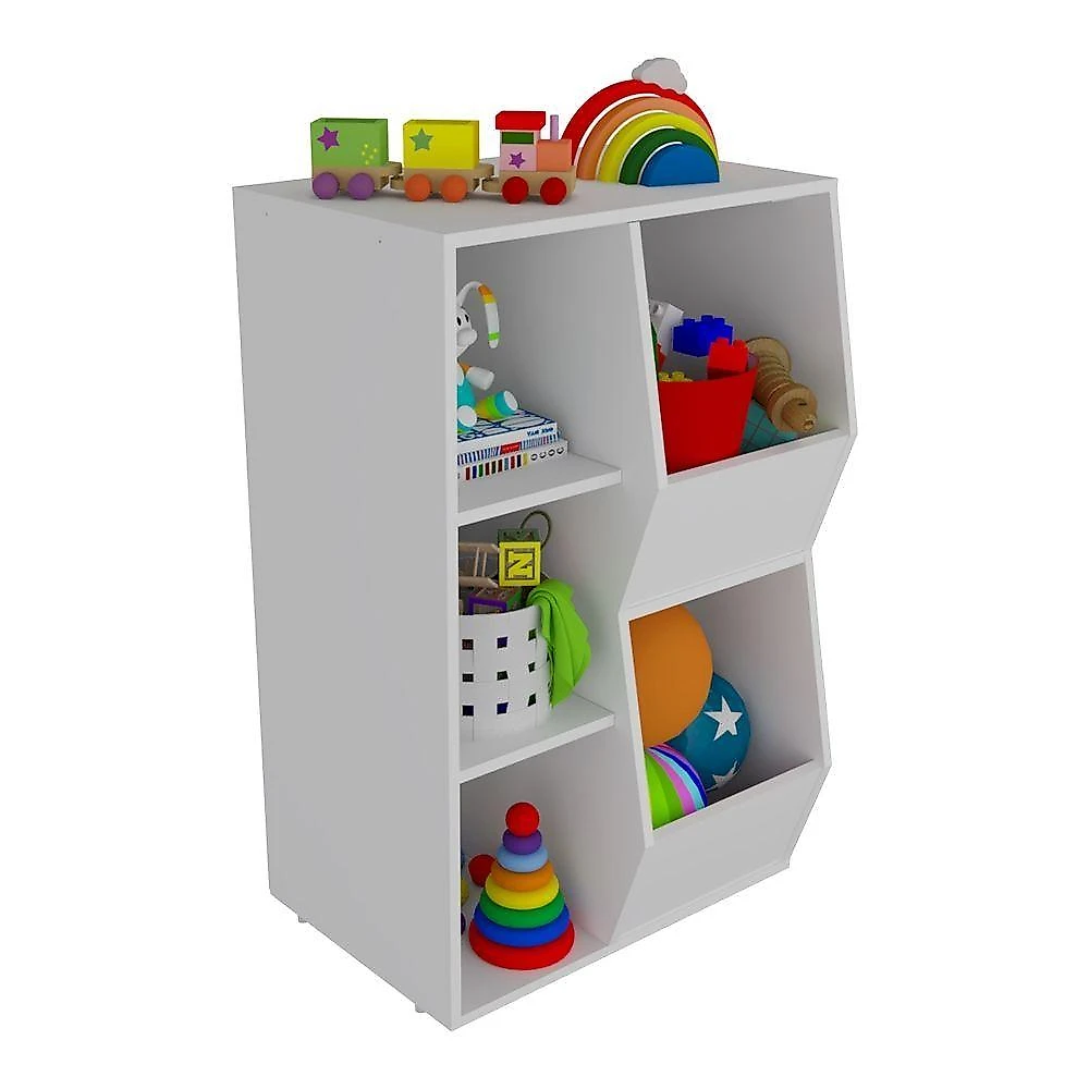 Organizador de Brinquedos Mirela MDF 60cm Branco Woodcore
