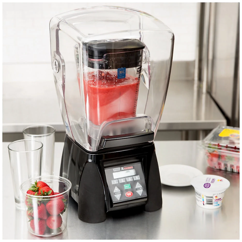 Miniatura Liquidificador Industrial Waring MX1500XTXP Xtreme 3 1/2 hp com Teclado Programável, Tela LCD, Velocidade Ajustável e Recipiente de 1