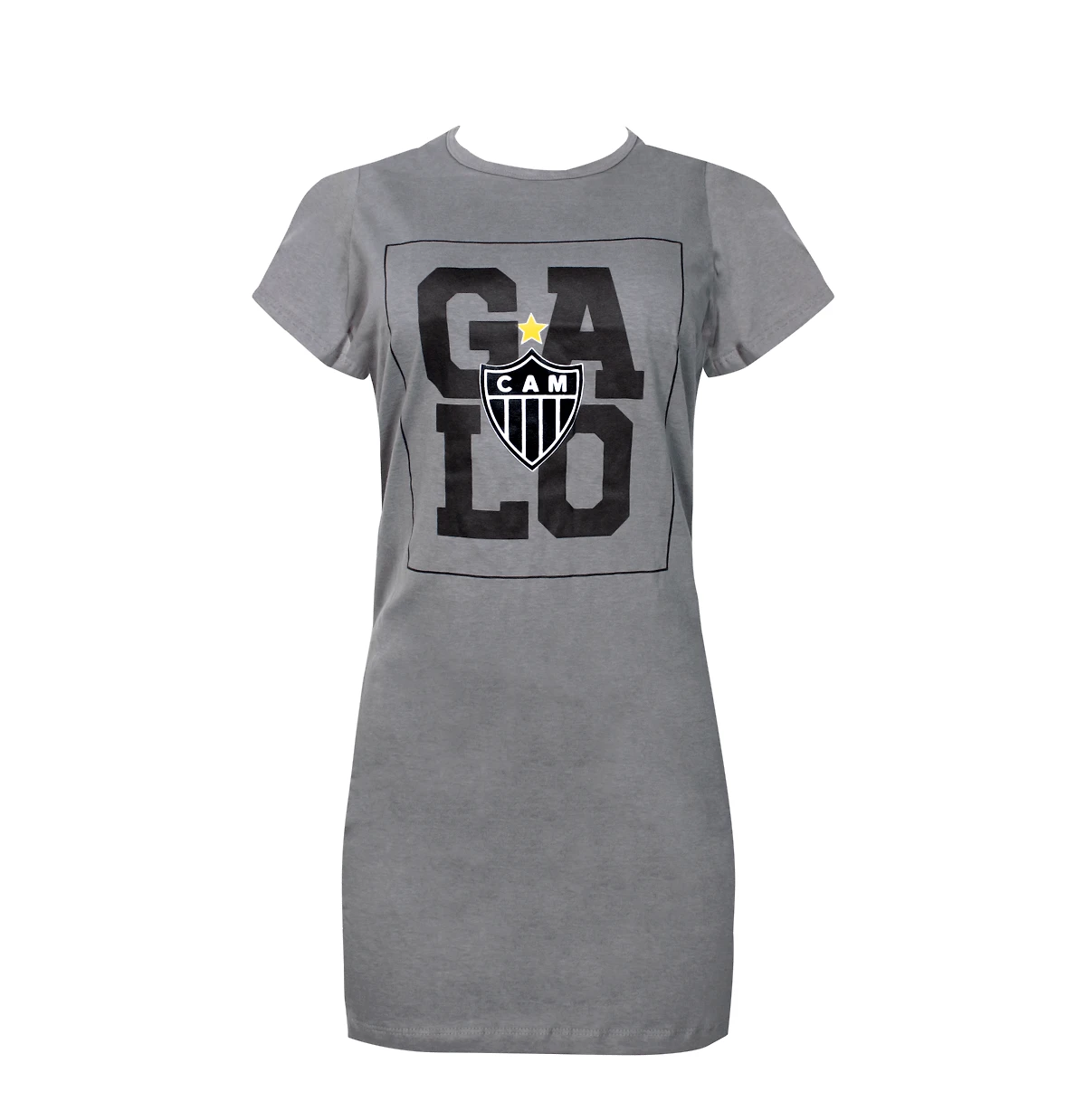 Vestido Meia Malha Galo Escudo - Cinza