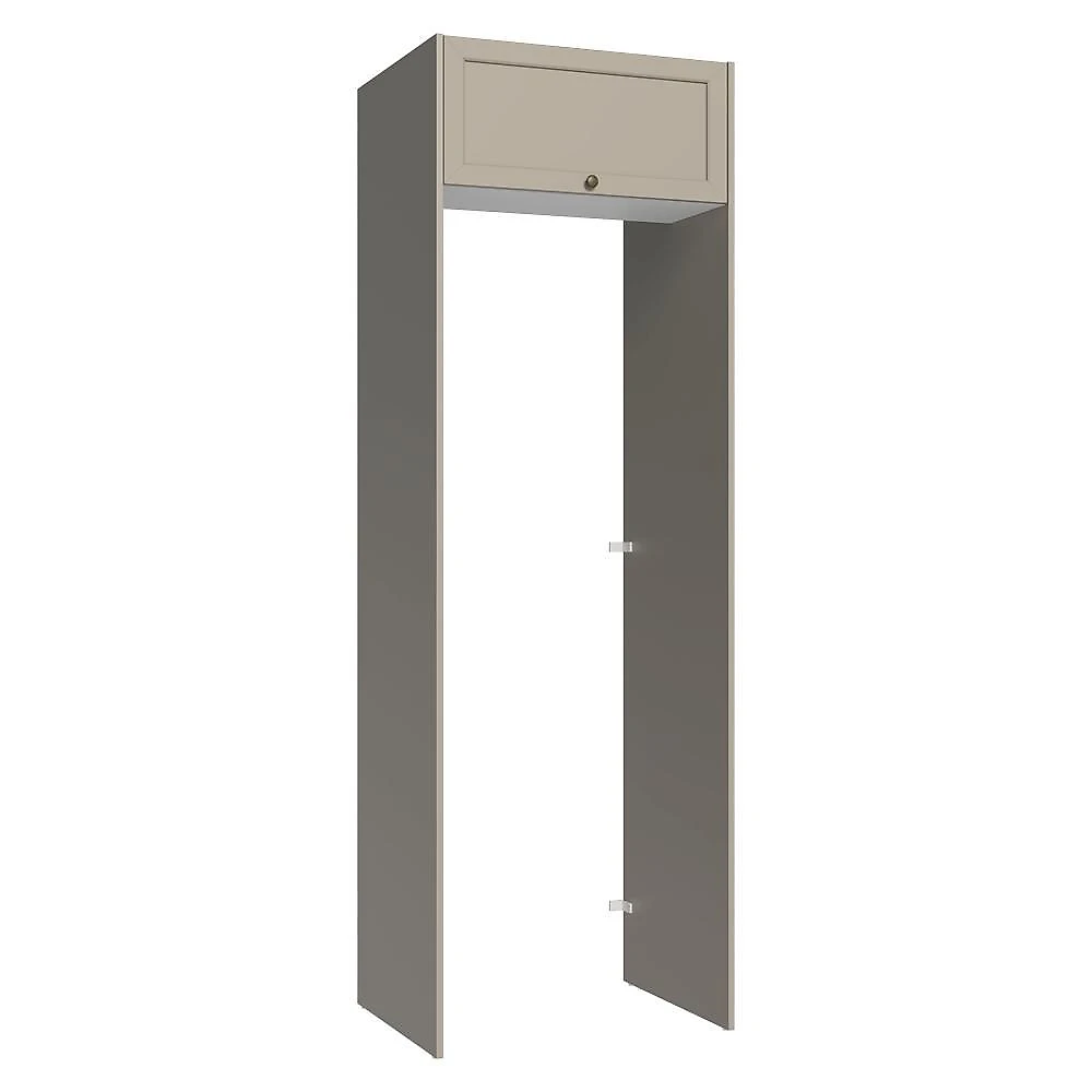 Porta-geladeira 73 cm 1 porta basculante crema/branco/crema vik madesa