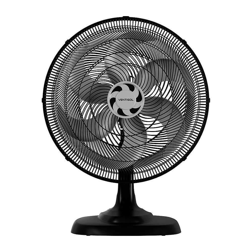 Ventilador de Mesa Ventisol 135W 50CM 6 Pás Preto Turbo 6 220V