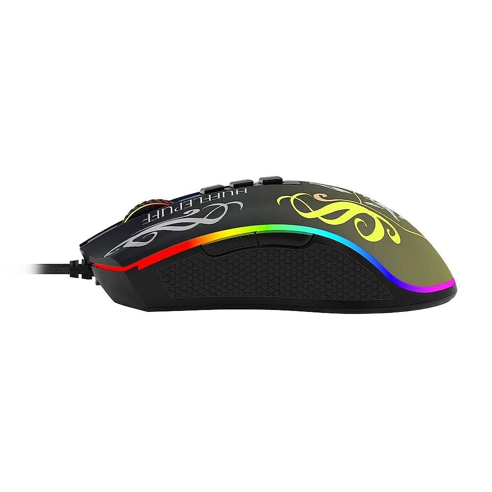 Mouse Gamer Redragon Harry Potter Lufa-Lufa, RGB, 12400 DPI, Sensor Pixart PMW3327, USB, Preto e Amarelo - HP-711H
