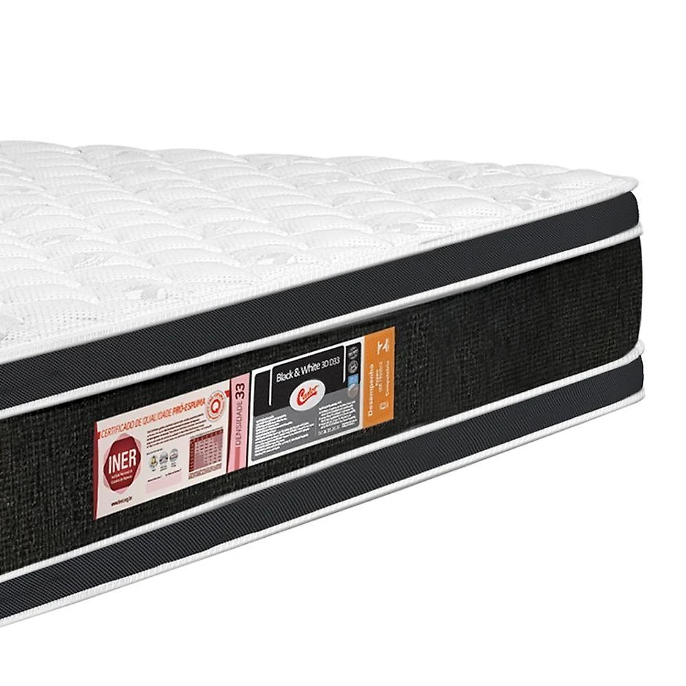 Colchão Solteiro Double Face Black & White Air D33 88x188x27cm - Castor