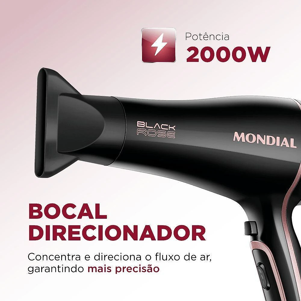 Secador De Cabelos Black Gold Mondial Scn-02 Secador Cabelo Scn-02 220v/60hz