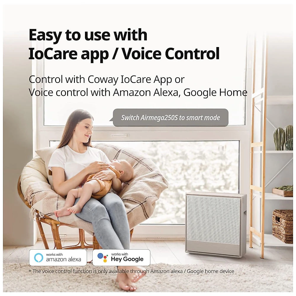 Purificador de Ar Airmega 250S com Tecnologia Inteligente e Compatibilidade com Amazon Alexa e Coway. 110v