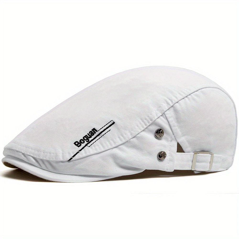 Boina Com Design De Estrela - Tecido Elegante E Não Elástico, Lavável Branco