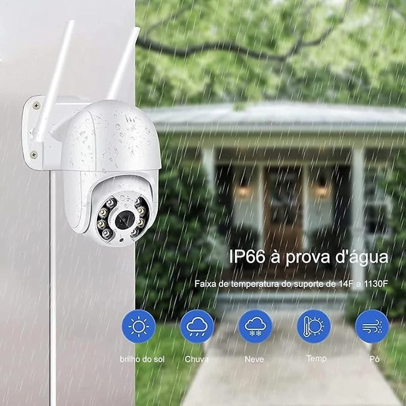 Miniatura Kit 2 Wifi Ip Camera Ipc 360 Wireless Sem Fio A Prova Dágua