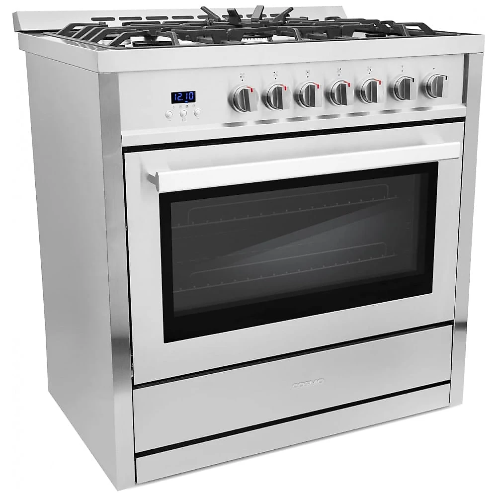 COSMO COS965AGC Fogão a Gás com Forno de Convecção Rápida e 5 Queimadores - Aço Inoxidável