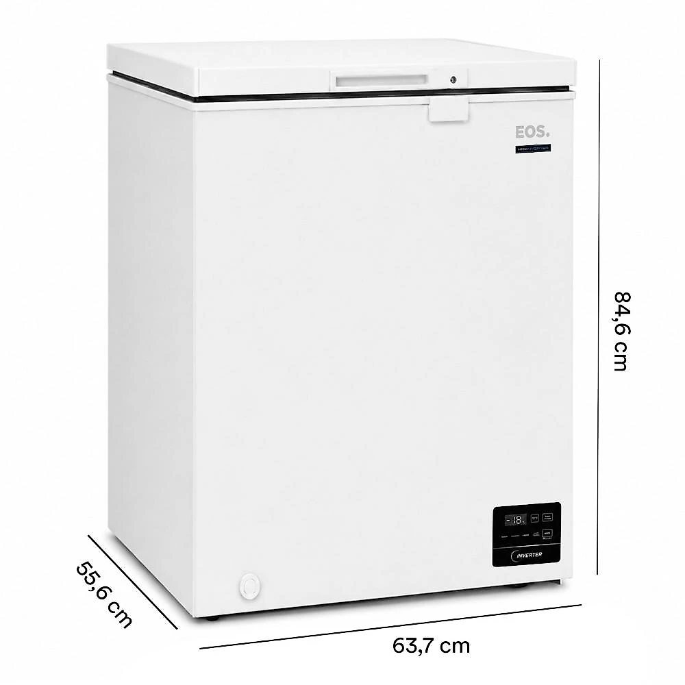 Freezer e Conservador Horizontal EOS 155 Litros Digital Tripla Ação Max Inverter Branco EFH151IDX Bivolt