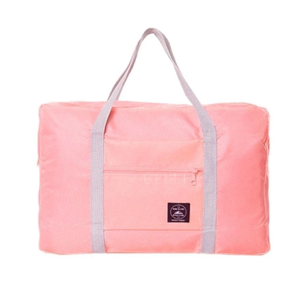 Bolsa de Viagem 37x45x14 100% Polyester Impermeável Dobrável Grande Capacidade Rosa OEM