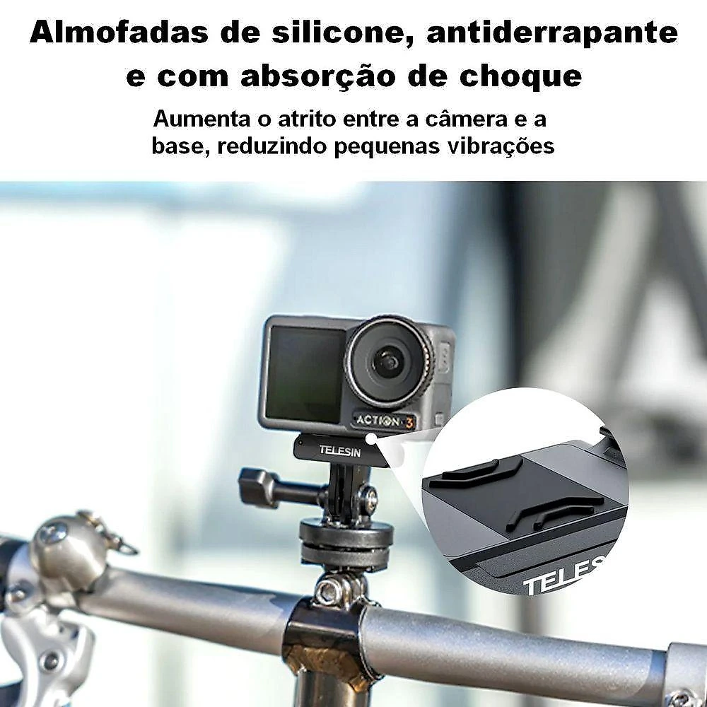 Adaptador Magnético Dois Pinos Para Dji Osmo Action 3 - Telesin