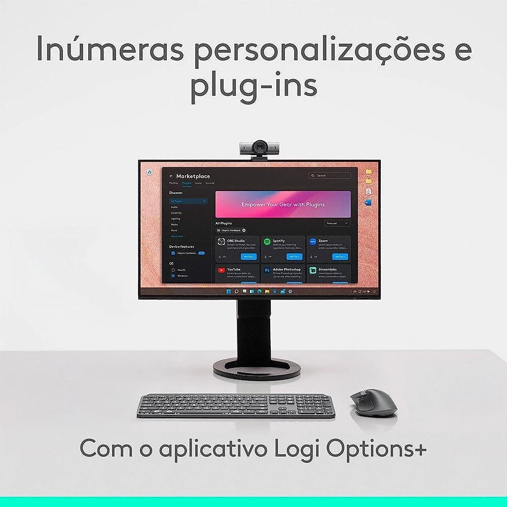 Mouse Sem Fio Logitech MX Master 4, Sensação Tátil do Haptic Feedback, USB-C, Bluetooth, Grafite - 910-007565