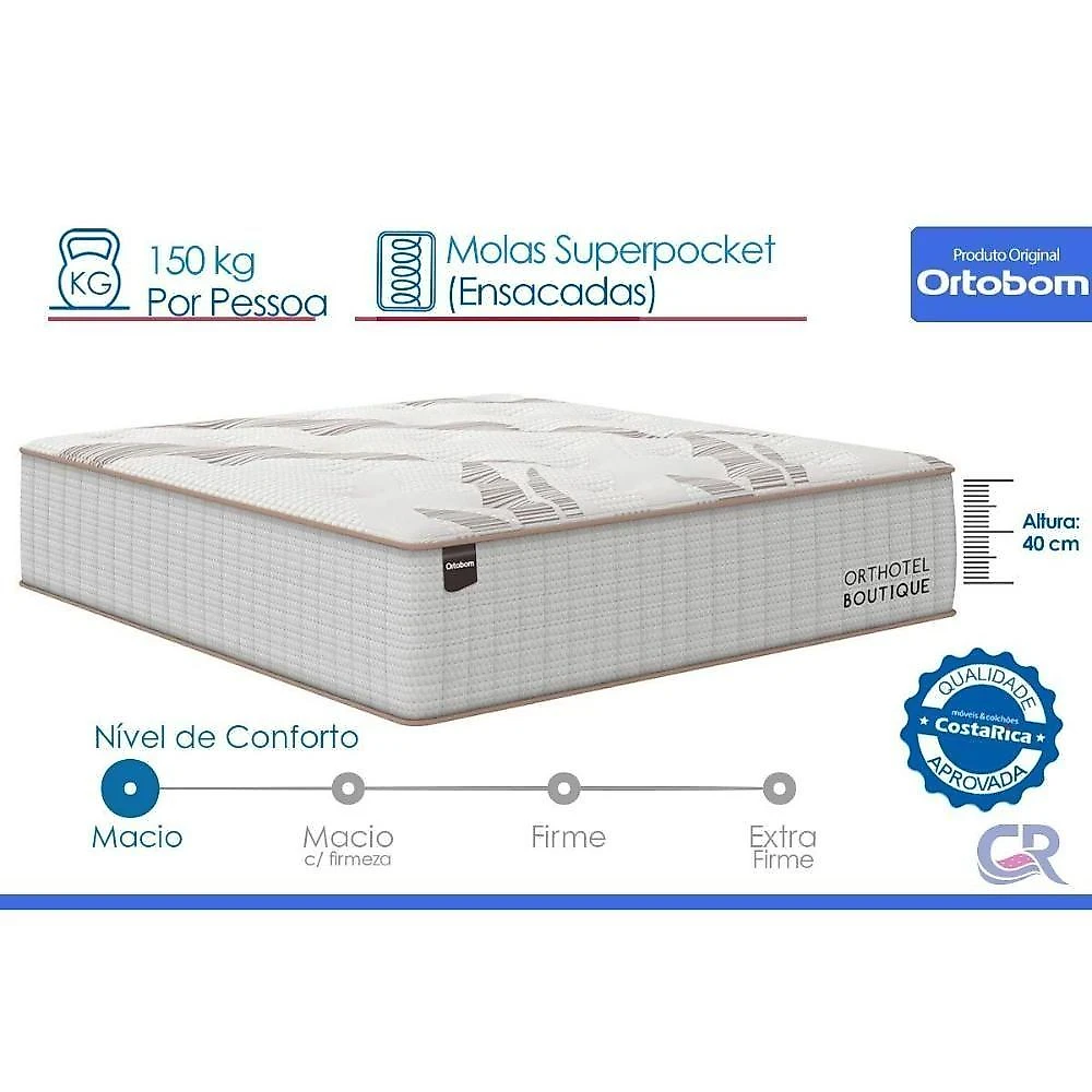 Cama Box com Baú Solteiro Suede Clean Molas Ensacadas One Face Tecido Bege Ortobom 88CM webcontinental-7896988398337
